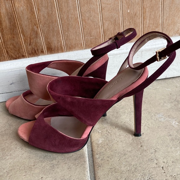 Aldo Shoes - Aldo Women's Dual-Tone Sandals in Pink and Burgundy